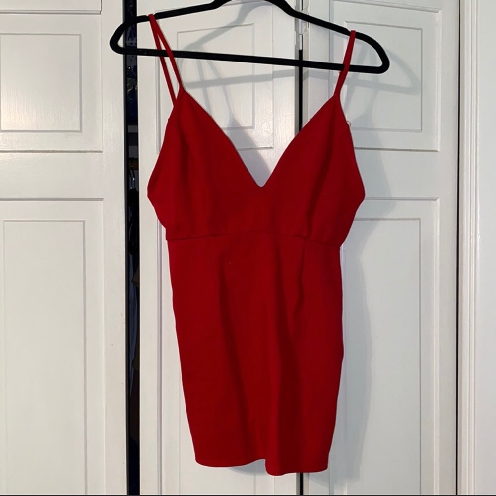 Red formal dress